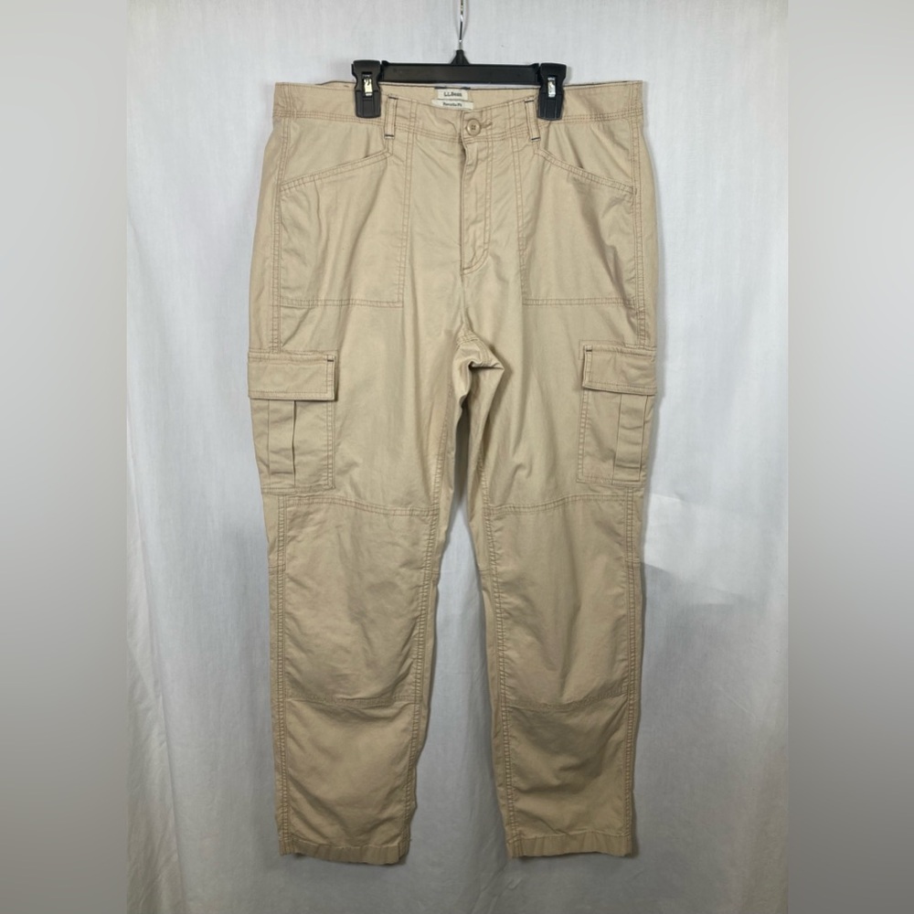 L.L. Bean Women's Favorite Fit Stretch Canvas Cargo Pants Mid-Rise Straight Leg